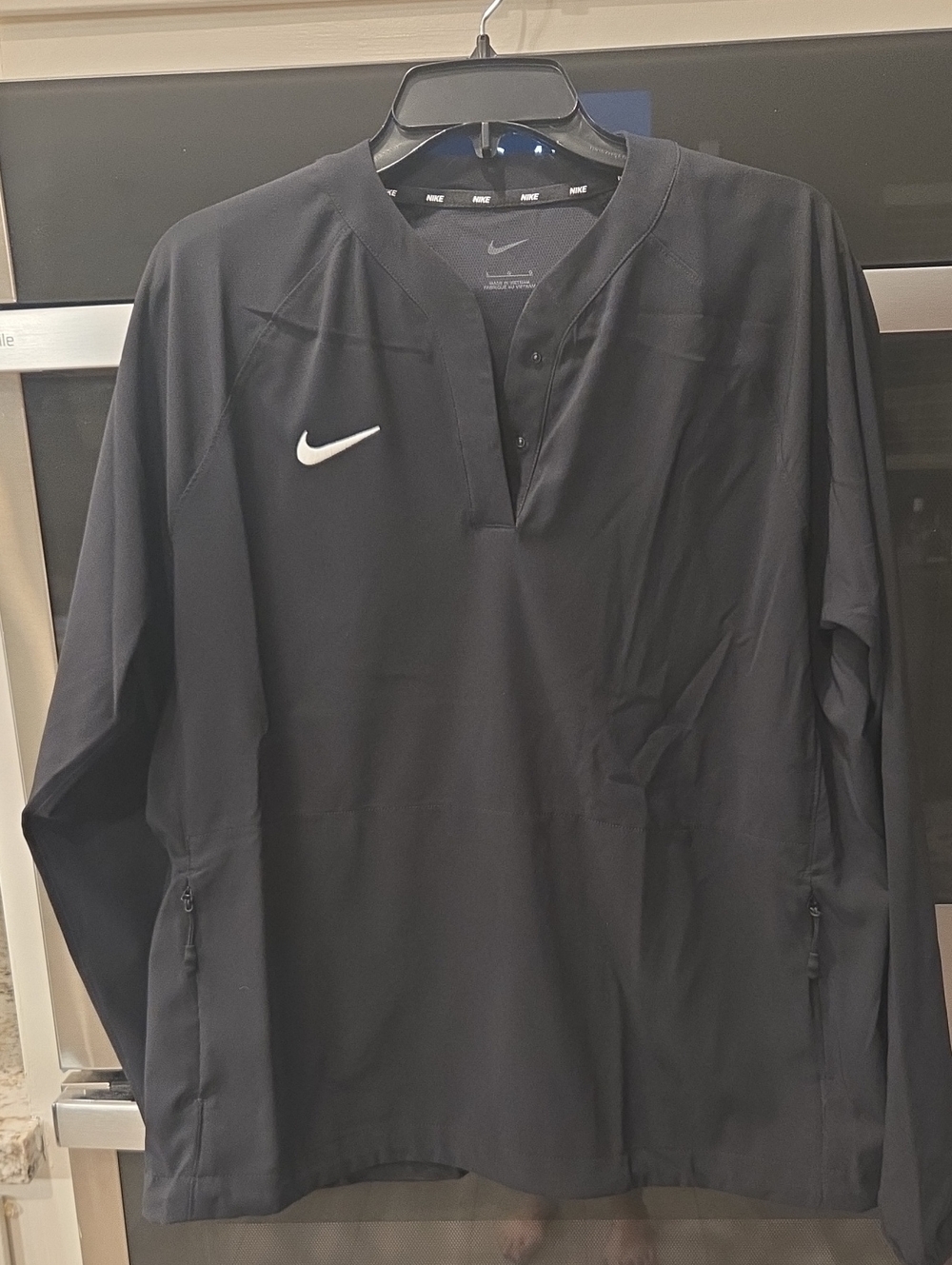 Womens Nike Black Pullover Jacket with Swoosh